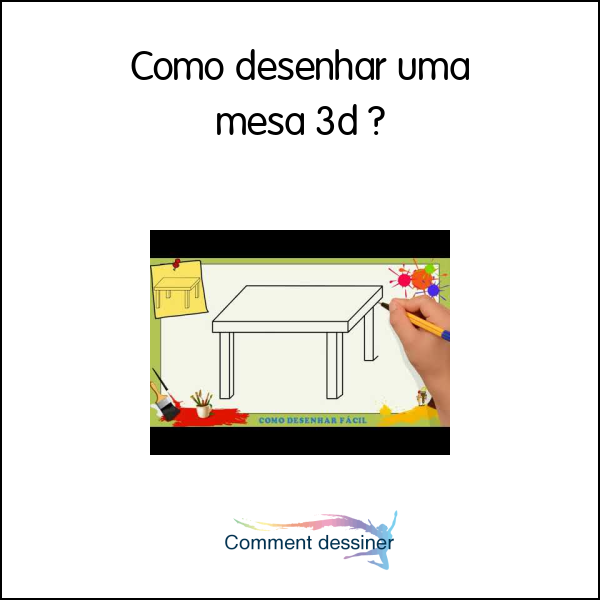 Como desenhar uma mesa 3d